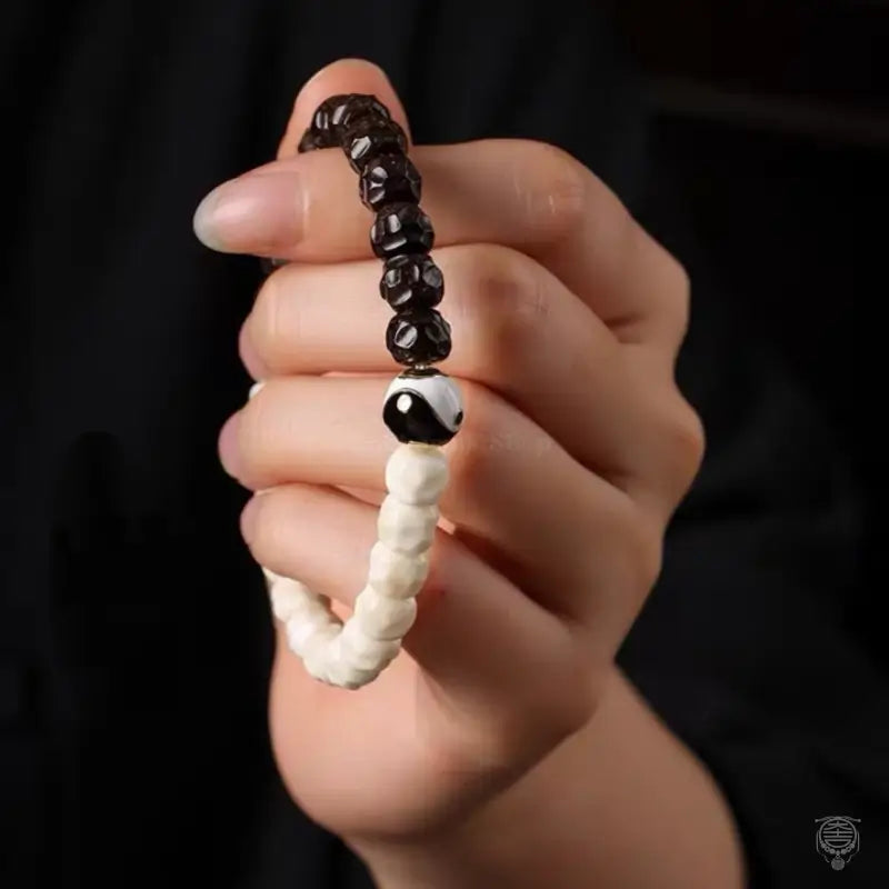 Zen Balance Artisan Beaded Bracelet - Coconut Shell & Bodhi Seed