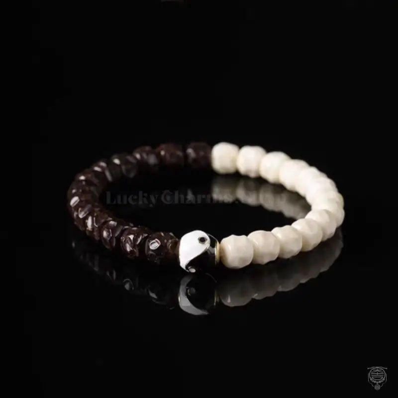 Zen Balance Artisan Beaded Bracelet - Coconut Shell & Bodhi Seed