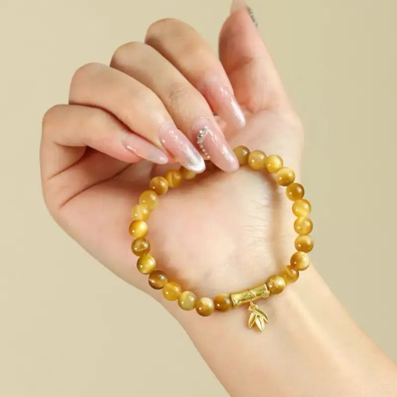 Mount Wutai Blessed Golden Tiger’s Eye Wealth & Protection Bracelet