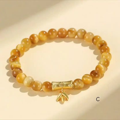 Mount Wutai Blessed Golden Tiger’s Eye Wealth & Protection Bracelet