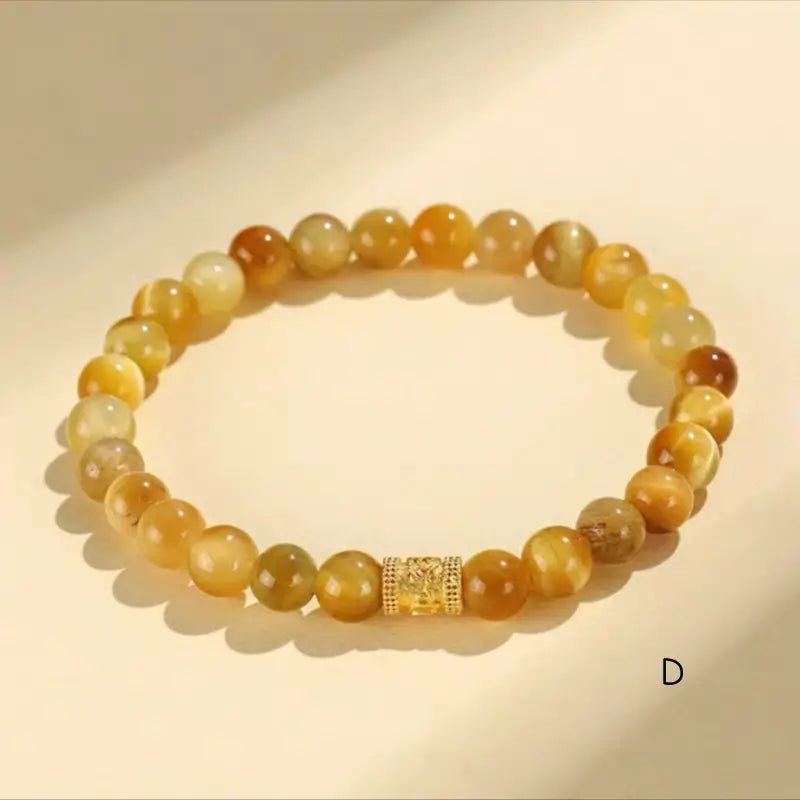 Mount Wutai Blessed Golden Tiger’s Eye Wealth & Protection Bracelet