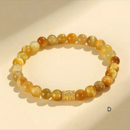 Mount Wutai Blessed Golden Tiger’s Eye Wealth & Protection Bracelet