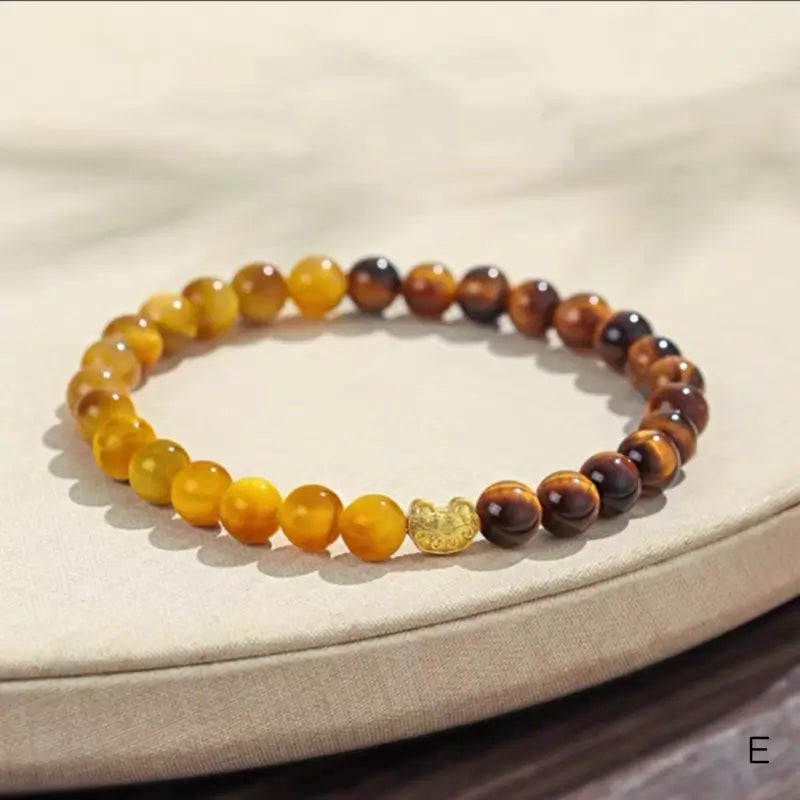 Mount Wutai Blessed Golden Tiger’s Eye Wealth & Protection Bracelet