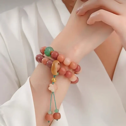Bracelet multi-tours Bodhi Mantra Tibétain - Fil béni du Palais du Potala