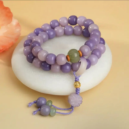 Bracelet multi-tours Bodhi Mantra Tibétain - Fil béni du Palais du Potala