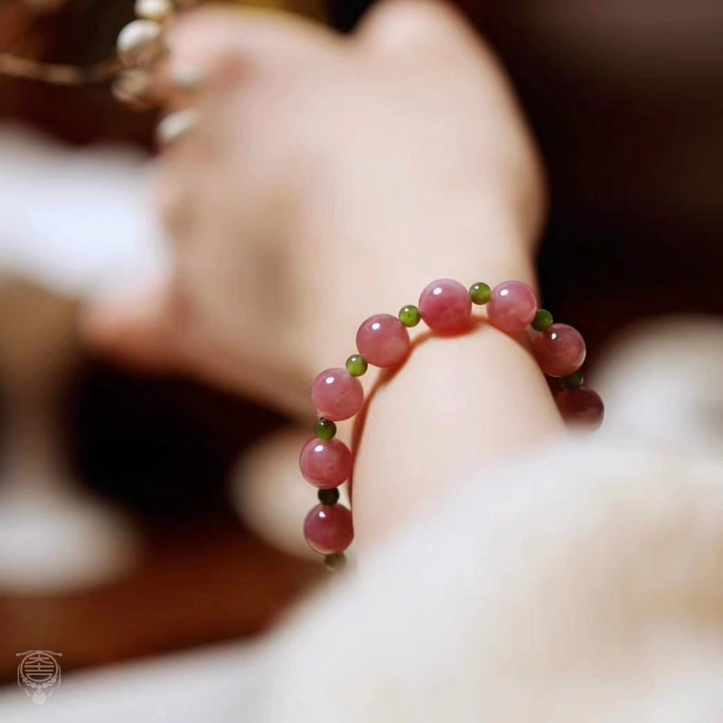 Hetian Jade & Madagascar Rose Quartz Stackable Bracelet Set