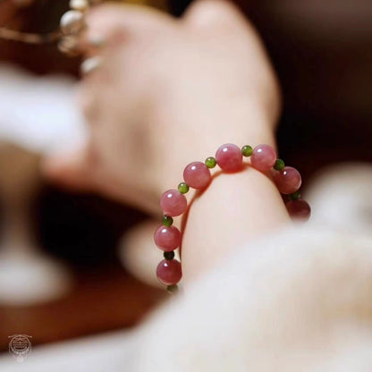 Hetian Jade & Madagascar Rose Quartz Stackable Bracelet Set
