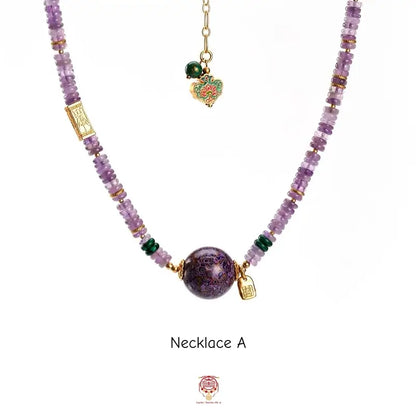 Intangible Heritage Lacquer Bead & Rose Pink Quartz Bracelet & Necklace