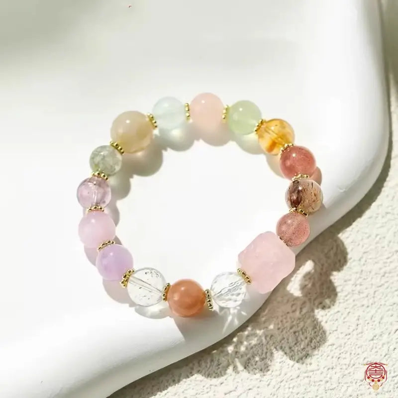 Mount Wutai Blessed Natural Multi-Gemstone "Endless Vitality" Bracelet