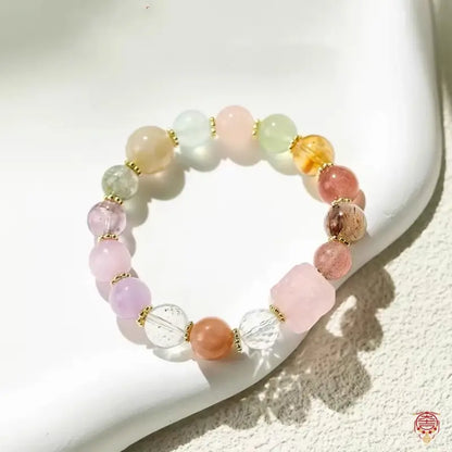 Mount Wutai Blessed Natural Multi-Gemstone "Endless Vitality" Bracelet