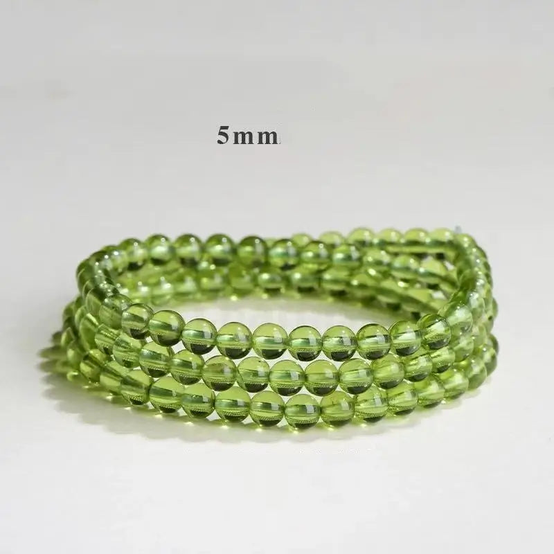 Natural Peridot Green Beaded multi-strand Bracelet for Success Love Health-LuckyChams.Shop