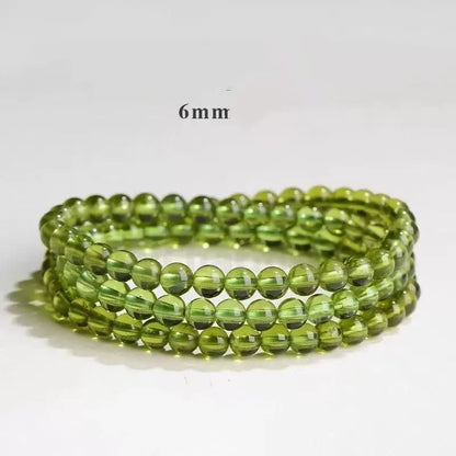 Natural Peridot Green Beaded multi-strand Bracelet for Success Love Health-LuckyChams.Shop