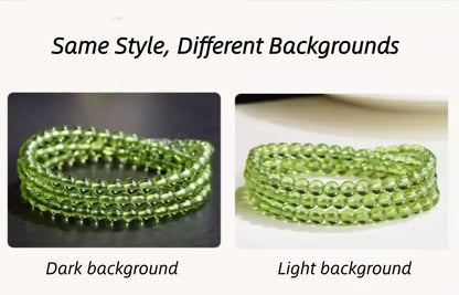 Natural Peridot Green Beaded multi-strand Bracelet for Success Love Health-LuckyChams.Shop