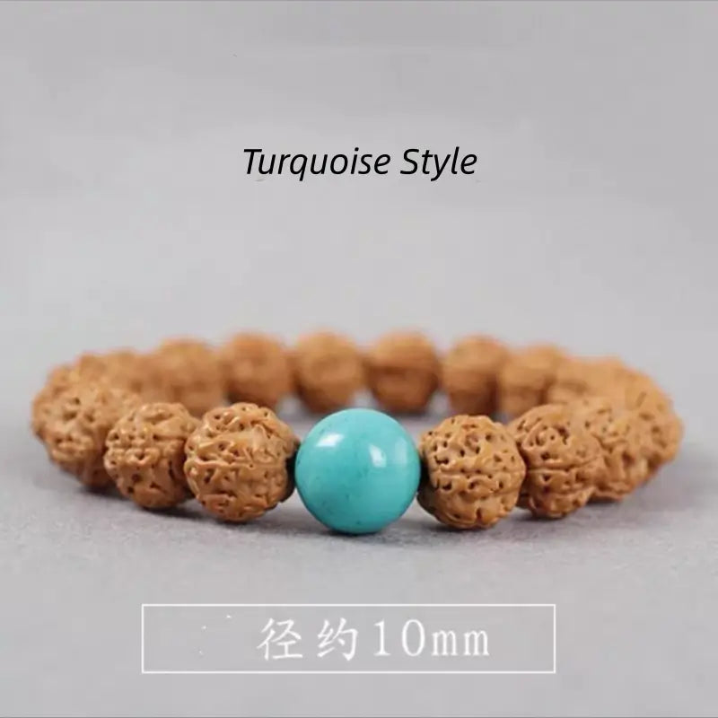 Lingyin Temple Blessed Natural Small Rudraksha Multi-Style Fortune-Turning Bead Bracelet-LuckyCharms.Shop