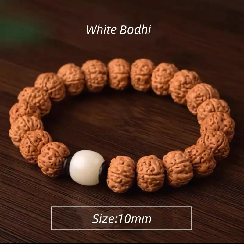 Lingyin Temple Blessed Natural Small Rudraksha Multi-Style Fortune-Turning Bead Bracelet-LuckyCharms.Shop