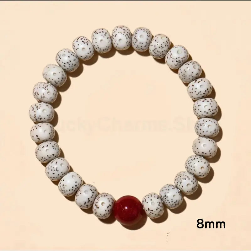 Putuo Blessing Star-Moon Bodhi, Cinnabar & Jade Fortune Bead Bracelet-LuckyCharms.Shop