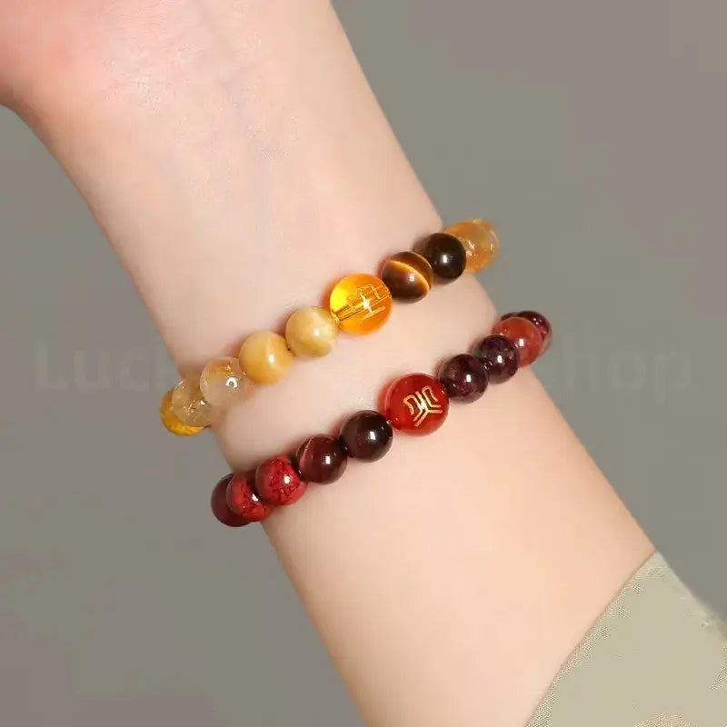 Natural Crystal WuXing Five Elements Deficiency Supplementing Blessing Bracelet-LuckyCharms.Shop