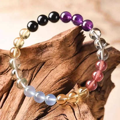 Mount Putuo Blessed Five Elements Multi-Gemstone Crystal Bracelet