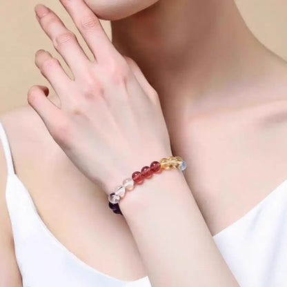 Mount Putuo Blessed Five Elements Multi-Gemstone Crystal Bracelet