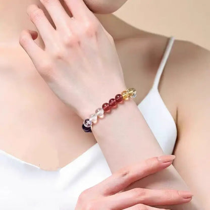 Mount Putuo Blessed Five Elements Multi-Gemstone Crystal Bracelet