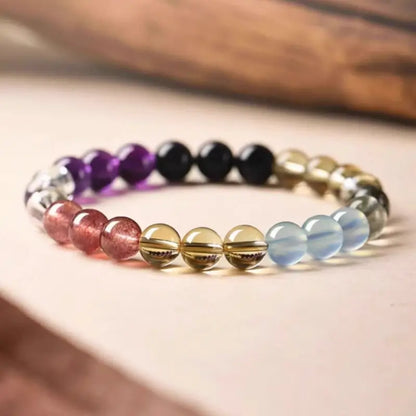 Mount Putuo Blessed Five Elements Multi-Gemstone Crystal Bracelet