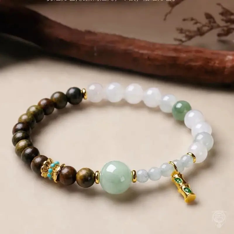 Bracelet en pierres naturelles Cinq Éléments - Quartz, Agate & Pierre de lune