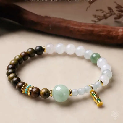 Bracelet en pierres naturelles Cinq Éléments - Quartz, Agate & Pierre de lune