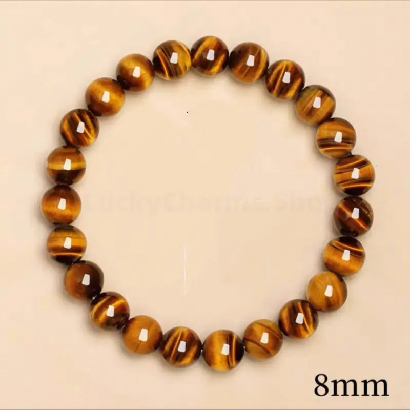 Lingyin Temple Blessed Natural Yellow Tiger's Eye Success & Fortune Bracelet-LuckyCharms.Shop