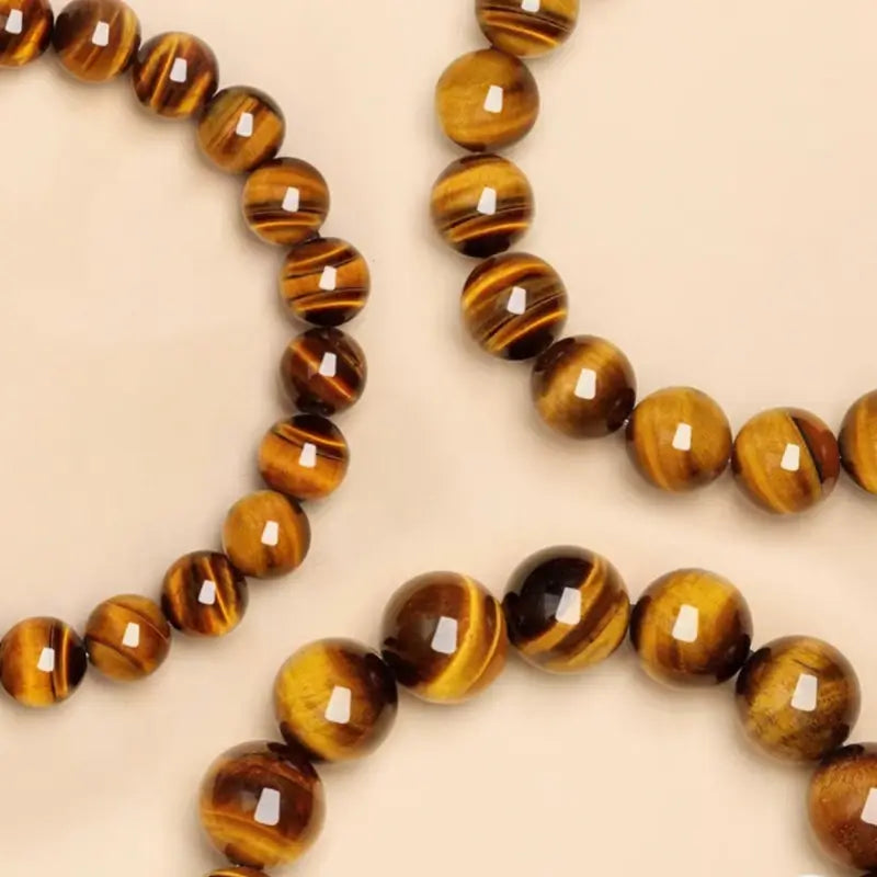 Lingyin Temple Blessed Natural Yellow Tiger's Eye Success & Fortune Bracelet-LuckyCharms.Shop