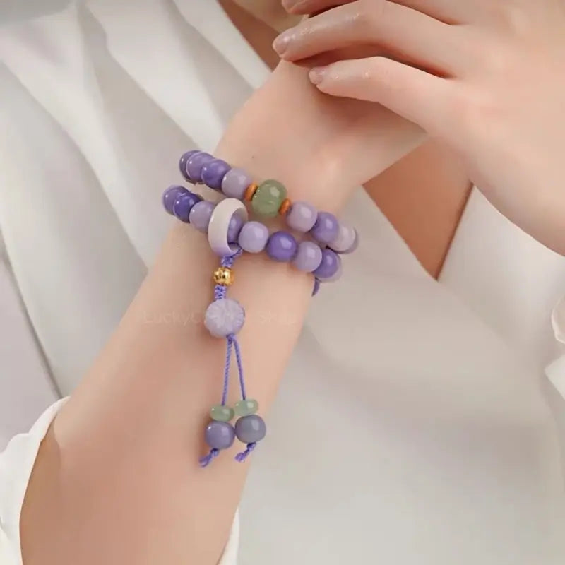 Tibetan Mantra Bodhi Multi-Loop Bracelet - Potala Palace Blessed Strand