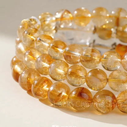 Citrine & Clear Quartz Pi Xiu Bracelet - Potala Palace Blessed Wealth Strand