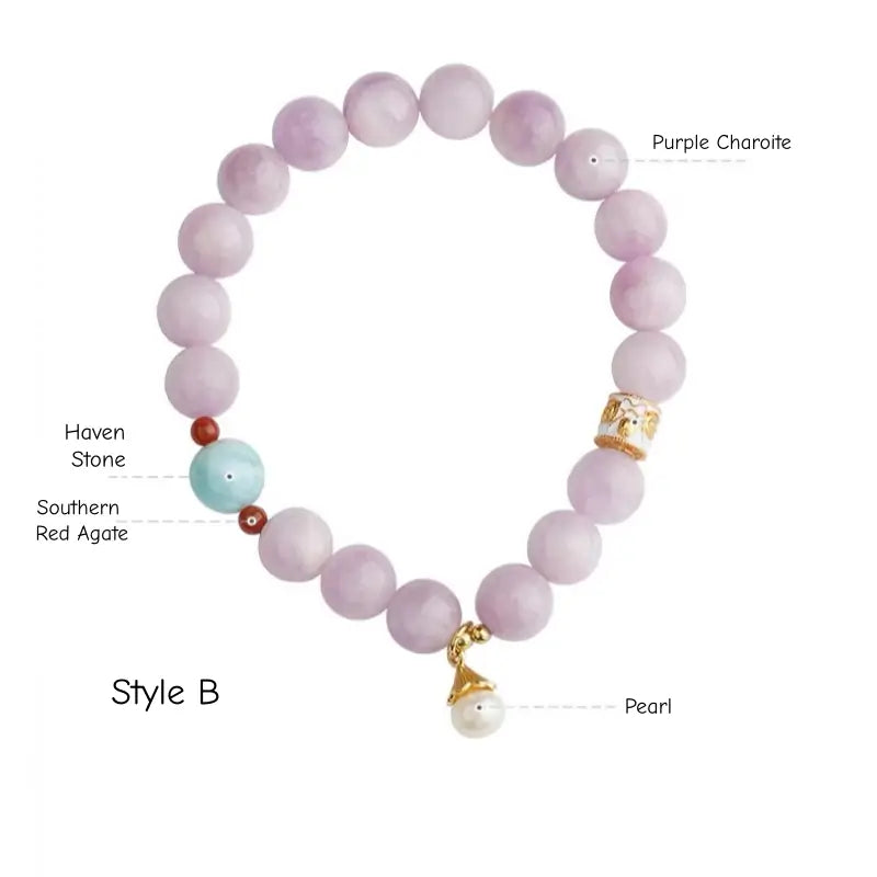 Kunzite & Agate Pi Xiu Bracelet - Potala Palace Blessed Wealth Strand