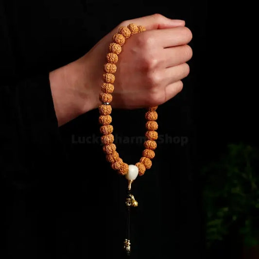 Men's Vajra Bodhi Seeds Handheld Buddhist Prayer Success & Luck Bracelet-LuckyCharms.Shop