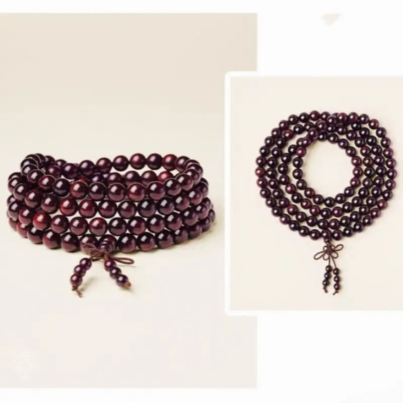 Imperial Heritage 108 Red Sandalwood Mala - Tassel Edition