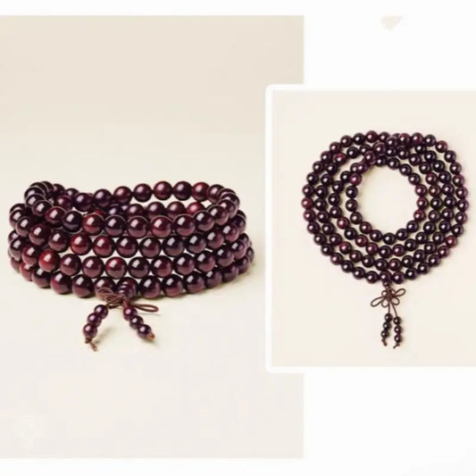 Imperial Heritage 108 Red Sandalwood Mala - Tassel Edition