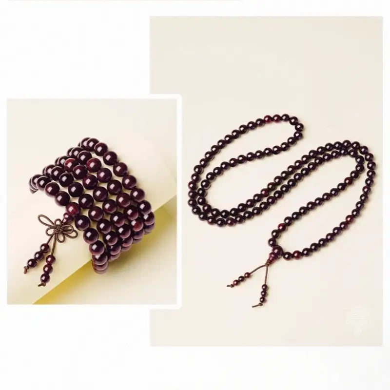 Imperial Heritage 108 Red Sandalwood Mala - Tassel Edition