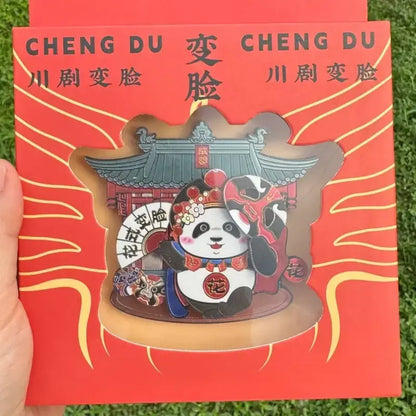 Panda Huahua Series Face-Changing Refrigerator Magnet-LuckyCharms.Shop
