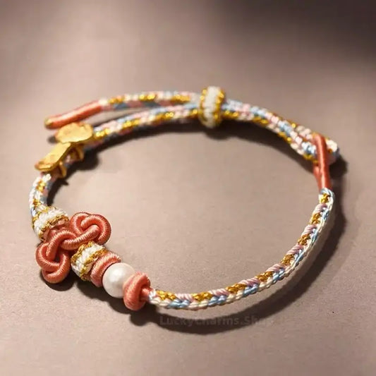 National Museum Auspicious Ruyi & Wenchang Knot Hanging Cord Bracelet-LuckyCharms.Shop