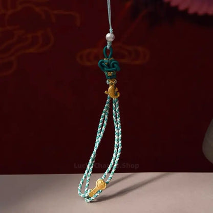 National Museum Auspicious Ruyi & Wenchang Knot Hanging Cord Bracelet-LuckyCharms.Shop