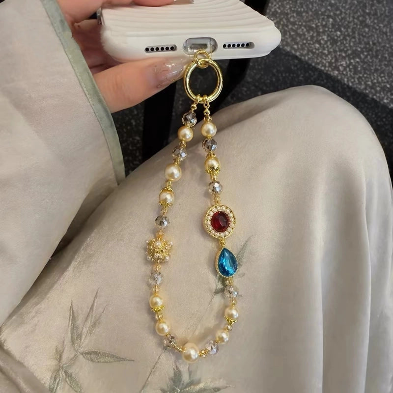 China Sui Dynasty Floral Moth Beaded Phone Charm Chain | National Museum of China Souvenir