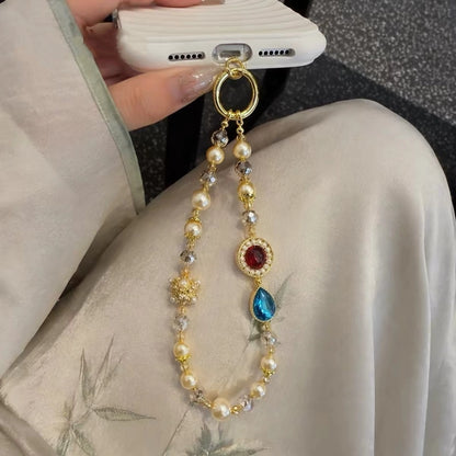 China Sui Dynasty Floral Moth Beaded Phone Charm Chain | National Museum of China Souvenir