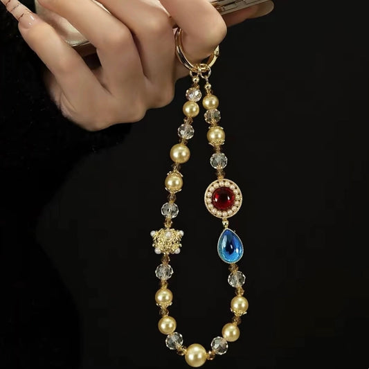 China Sui Dynasty Floral Moth Beaded Phone Charm Chain | National Museum of China Souvenir