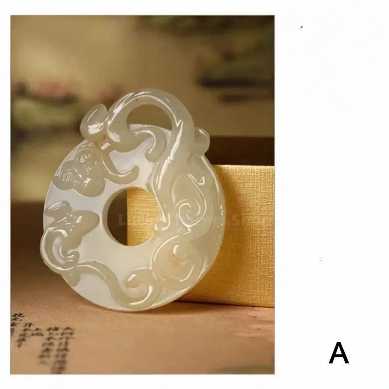 National Museum of China Jade Carving Style Fridge Magnet | Hollow Retro Lucky Decor | Ancient Jade Pendant Inspired Gift