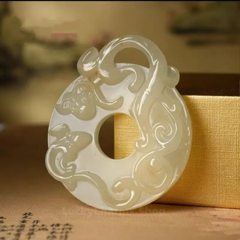 National Museum of China Jade Carving Style Fridge Magnet | Hollow Retro Lucky Decor | Ancient Jade Pendant Inspired Gift