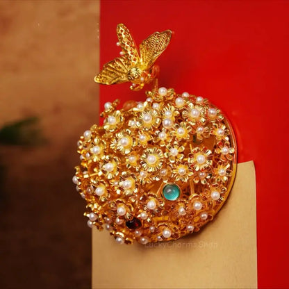 National Museum Sui Dynasty Golden Moth Crown 2-in-1 AR Magnet & Hairpin