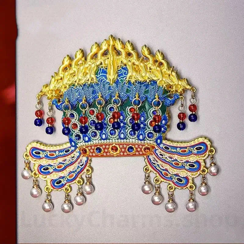 Phoenix Crown Metal AR Refrigerator Magnet from National Museum of China-LuckyCharms.Shop