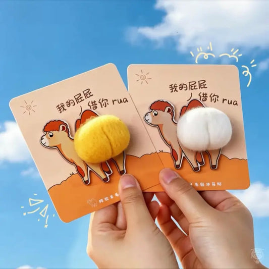 Silk Road Plush Camel Wool Felt Fridge Magnet | Dunhuang Academy Creation
