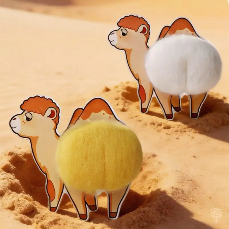 Silk Road Plush Camel Wool Felt Fridge Magnet | Dunhuang Academy Creation