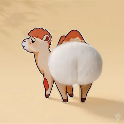 Silk Road Plush Camel Wool Felt Fridge Magnet | Dunhuang Academy Creation