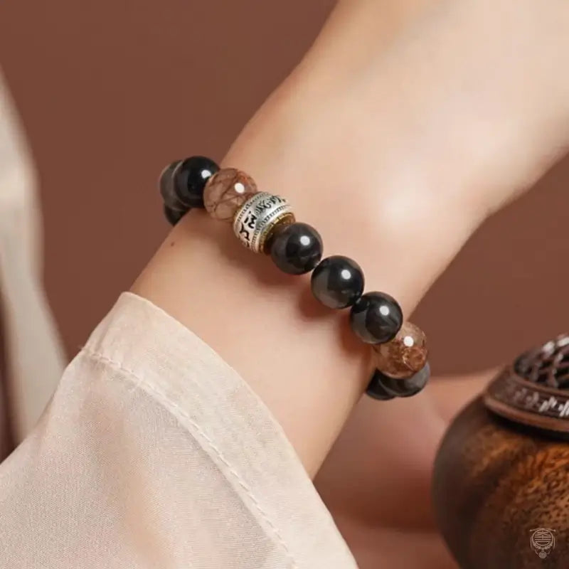 Dunhuang Five Elements Five-Color Crystal Agate Beaded Bracelet